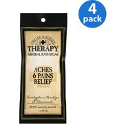 (4 pack) (4 Pack) Village Naturals Therapy, Aches & Pains Muscle Relief Mineral Bath Soak, 2 Oz