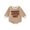 Khaki, variant on larppty Newborn Baby Boy Fall Outfit Romper Jumpsuit Infant Waffle Clothes | Letter Embroidery Cute Long Sleeve Round Neck Bodysuit