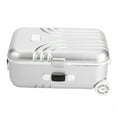 thumbnail image 4 of Baby Suitcase Toy Cute Plastic Rolling Suitcase Mini Luggage Box (Silver), 4 of 11