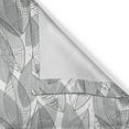 thumbnail image 4 of Ambesonne Muted Colors Valance Pack of 2, Greyscale Leaves Art, 42"X18", Dark Grey and Pale Taupe, 4 of 5