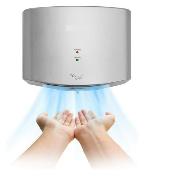 Compact Hand Dryer 1400W Silver Energy-Efficient ,Easy to Use