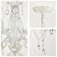 thumbnail image 4 of Small Crystal Chandelier Ceiling Lights White Fixture 4-Light For Dining Room Bedroom, 4 of 10