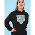thumbnail image 2 of Zentangle Animal Head Hoodie Women -Image by Shutterstock, Female x-Large, 2 of 4