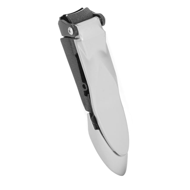 Cortaúñas para hombres y mujeres, cortador portátil de acero inoxidable para uñas de los pies con funda de cuero PU
