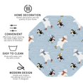 thumbnail image 4 of Disketp Skiing penguin Bear Funny Coasters,6 Pcs Leather Coasters with Holder, Perfect Housewarming Hostess Gifts,Protect Furniture from Water Marks Scratch and Damage,Octagon, 4 of 7