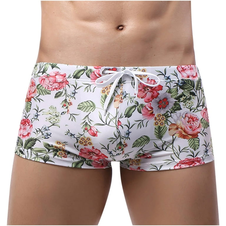 Mrat Seamless Briefs Cotton Soft Panty For Teens Men's Underwear Swim  Trunks Mid-waist Printed Men's Boxer Swimming Shorts Womens Underwear  Cotton