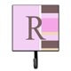 thumbnail image 1 of "Treasures CJ1005-RSH4 Letter R Initial Monogram-Pink Stripes Leash Holder o Key Hook, Small, Multicolor" Caroline's Treasures CJ1005-RSH4, 1 of 1