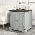thumbnail image 2 of FESTIVO Farmhouse End Table with Charging Station - Gray, 2 of 10