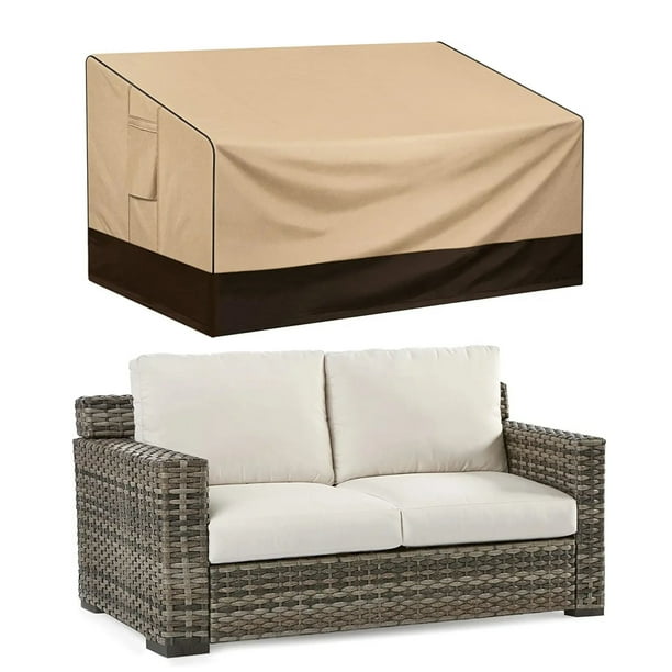 Garden Patio Sofa/Loveseat/Bench Covers, 600D Heavy Duty 2Seat