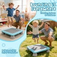 thumbnail image 6 of Funjoypals 25.6 inch Quiet Indoor Mini Trampoline for Kids, Sensory Training Space-Saving Home Fitness Trampoline, Blue, 6 of 10