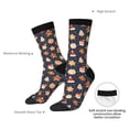 thumbnail image 4 of Hirioo Holiday Gingerbreads Pattern Adult Middle Tube Socks Breathable Sock Non-Pilling,Contrasting Color Design, 4 of 6