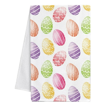 

MCat Dish Cleaning Cloth Highly Absorbent Wear Resistant Super Soft Exquisite Pattern Machine Washable Microfiber Easter Egg Bunny Printing Dish Rag Kitchen Towel Home Supplies