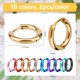 thumbnail image 2 of 20Pcs 10 Colors 304 Stainless Steel Hoop Earrings Mixed Color 14x15.5x2.5mm 2pcs/color, 2 of 6