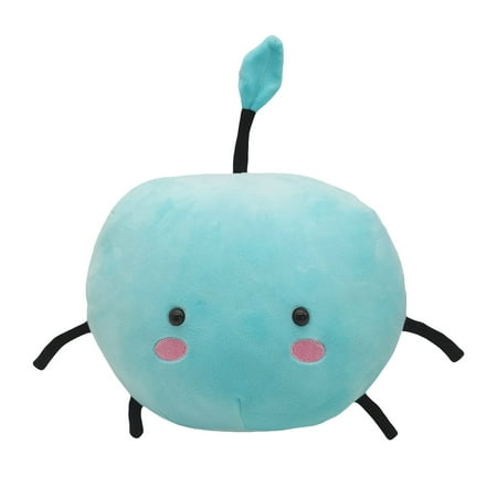 Stardew Plush Cute Valley Apple Stuffed Plush Toy, 9.8 Inch Cartoon Apple Design Fruit Animation Games Figure Soft Stuffed Throw Pillow Doll, Gift for Kids Fans Game Lovers Family Decor（Blue)