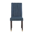 thumbnail image 4 of Weston Home Avesbury Velvet Channel Back Dining Chairs, Set of 2, Blue Velvet, 4 of 9
