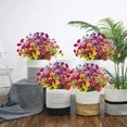 thumbnail image 3 of Namzi UV Resistant Artificial Flowers 12 Pcs Mix Colors Outdoor Plastic Flowers, Weatherproof Faux Shrubs for Outside, Artificial Shrubs for Outdoor Decor, 3 of 5