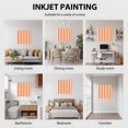 thumbnail image 6 of Framed Canvas Wall Art for Living Room Orange Stripes Wall Decor, Vertical Striped Aesthetic Paintings for Bedroom Office Kitchen Bathroom, Ready to Hang Artwork Wall Pictures 8x8 Inch, 6 of 9