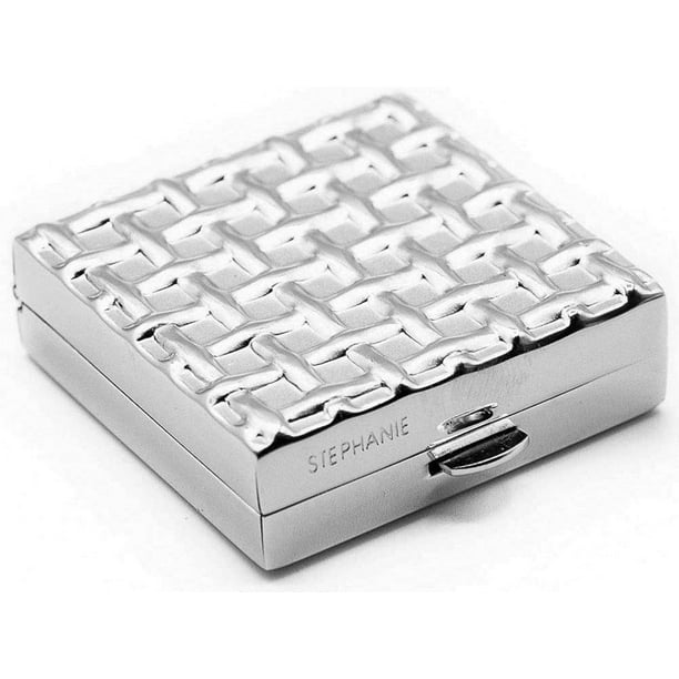 Waffle Pattern Square Pocket Purse Portable Travel Pill Box