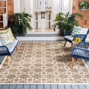SAFAVIEH Indoor Outdoor CY6032-242 Courtyard Brown / Beige Rug