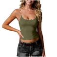 thumbnail image 3 of TaTaai Women's Summer Tank Top Sleeveless Animal Print Camisole V-Neck Solid Color Casual Crop Vest Blouse Gift, 3 of 6