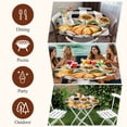 thumbnail image 7 of Orange Pumpkin Fall Round Tablecloth, Fitted Table Cover with Elastic for 45"-54" Round Tables, Thanksgiving Sunflower Black Checked Table Cloth Outdoor Indoor Dinning Party Waterproof Tablecloths, 7 of 7