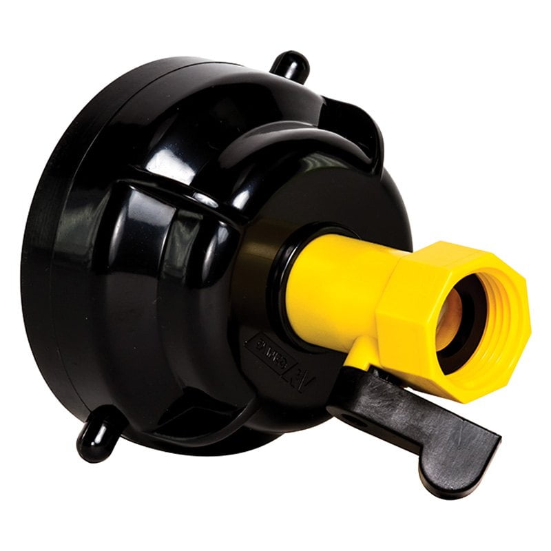 Camco 39533 Black/Yellow Sewer Hose Rinse Cap