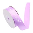 thumbnail image 2 of Polyester Gift Wrapping Ribbon, Elegant Letter Print for Wedding Shower Floral Bouquet Holiday Decor, Purple, JKODE, 2 of 6