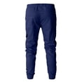thumbnail image 4 of Eashery Cargo Jeans for Men Wild Cargo Pants Twill Jogger Pants Cargo Pants for Men (Navy,L), 4 of 5