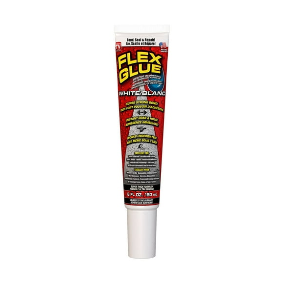 Flex Glue Blanc 6 oz Caoutchouté colle imperméable.