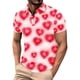 thumbnail image 2 of Blusa y camisa de manga corta con cuello vuelto para hombre, informal, de manga larga, con botones estampados, de poliéster, 2 of 5