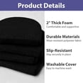 thumbnail image 2 of Chair Cushions for Dining Chairs with Ties and Removable Cover, Dining Kitchen Chair Pads with Non-Slip Bottom, High Density Foam Indoor Seat Cushions, 16'' x 16'' x 2'', Set of 4, Black, 2 of 5