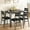 Black, variant on 5 Pcs Dining Table Set for 4 Modern Wood Rectangle Kitchen Table with Upholstered Chairs Space-Saving Dinette for Apartment Home Office and Breakfast Nook
