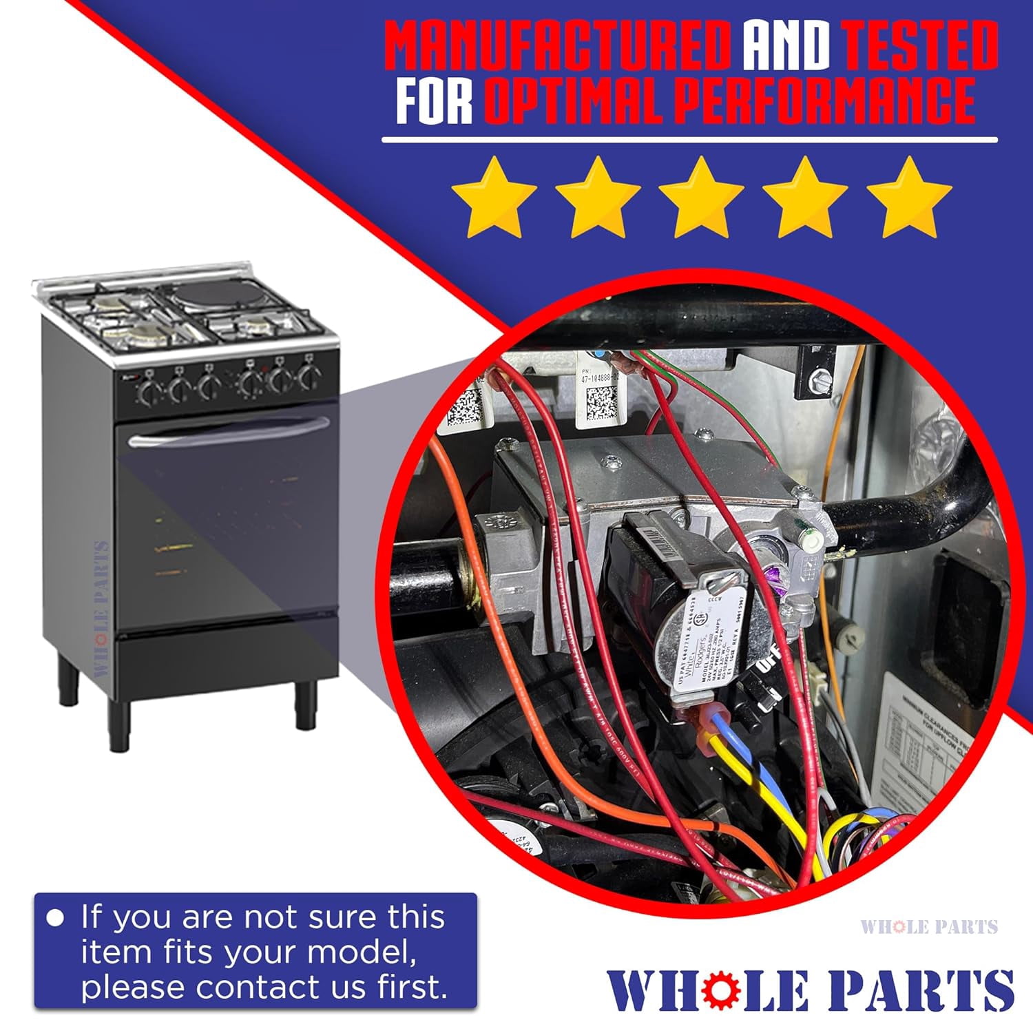 Whole Parts Range Oven Relay Part# PM010129 - Replacement and Compatible with Some Viking Ranges or Ovens