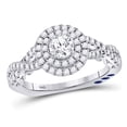 thumbnail image 4 of Bague de Fiançailles de Mariage Solitaire en Diamant Rond pour Femmes en Or Blanc 14kt 1.00 Cttw, 4 of 4