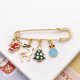 thumbnail image 3 of Christmas Collection Brooches Elk Santa Claus Pendant Fashion Pins Xmas Tree Snowman Accessories Jewelry Gifts Happy New Year, 3 of 5