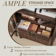 thumbnail image 5 of 71 " Tall Bookshelf with Storage, 4 Doors & Drawers, Wooden Arched Bookshelf for Living Room Office, 5 of 7