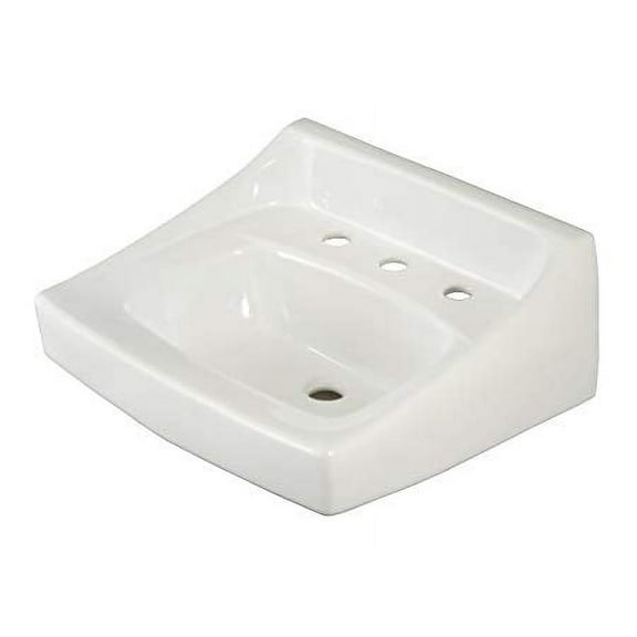 TOTO LT307.8#01 -Commercial Wall-Hung Lavatory, 8" Faucet Centers-Cotton White