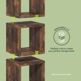 thumbnail image 6 of Furinno CUBICLE Stackable Cube Bookcase with Open Back Amber Pine, 6 of 10
