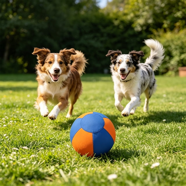 Dog Calming Ball Inflatable Play Ball Large Breed Dogs Interactive Push Chase Exercise Separation Anxiety Relief Boredom Reduction Training Yard Home Play for Active Dogs Backyard Yard Chase Game