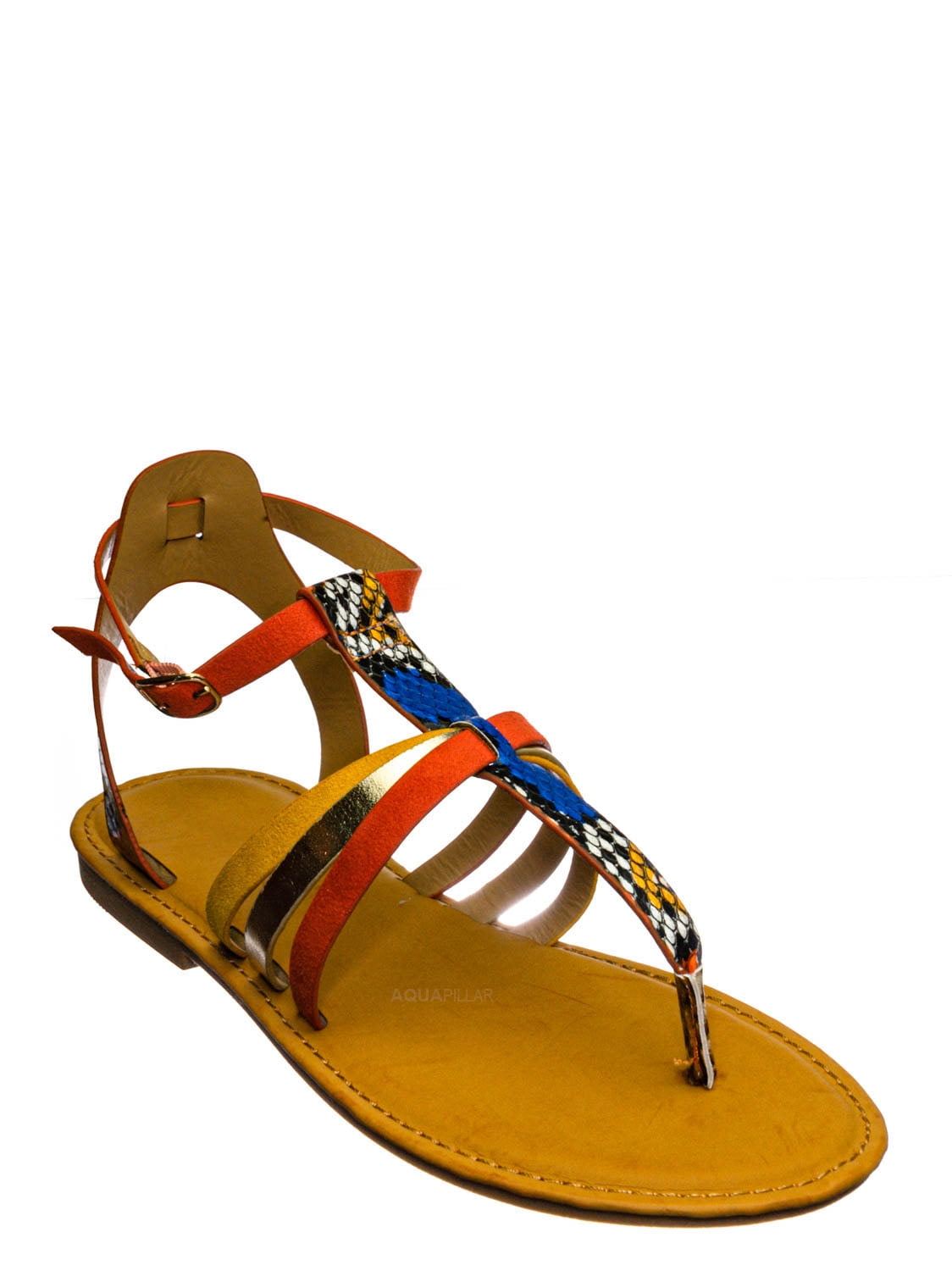 Bamboo Combo25 Strappy Gladiator Sandal Women Festival Multi Color