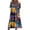 Earthy Yellow B, variant on Halloween Costume Dress for Women 2026 - Short Sleeve V-Neck Halloween Print Casual Fashion Dress for Halloween Parties,Cosplay White B L