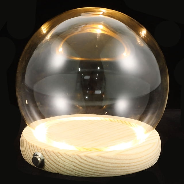 OUNONA 1 Set of Glass Dome Decor with Dustproof Function for Flower Display Transparent Base