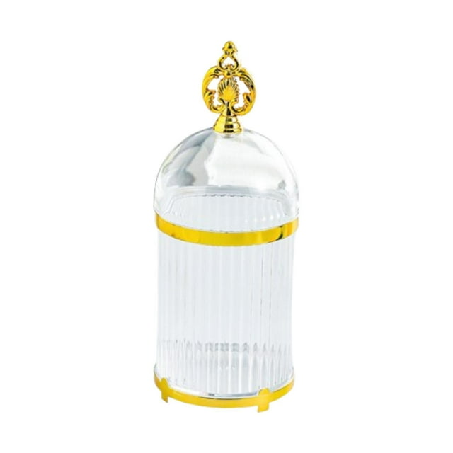 Tarro de almacenamiento, recipiente para almacenar alimentos, decoración moderna para el hogar, soporte para tenedor de frutas, café y té borde de oro claro