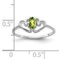 thumbnail image 2 of Primal Gold 14 karat White Gold 5x3mm Oval Peridot and Diamond Ring, 2 of 4