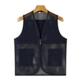 thumbnail image 4 of inlzdz Kids Boys Girls Volunteer Vest Zipper V Neck Sleeveless Tops Mesh Jacket School Camp Black 150, 4 of 5