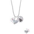 thumbnail image 2 of Delight Jewelry Silvertone Nurse's Prayer Heart - Lord Guide Silvertone Script Initial Disc - & - Charm Necklace, 20"+3", 2 of 4
