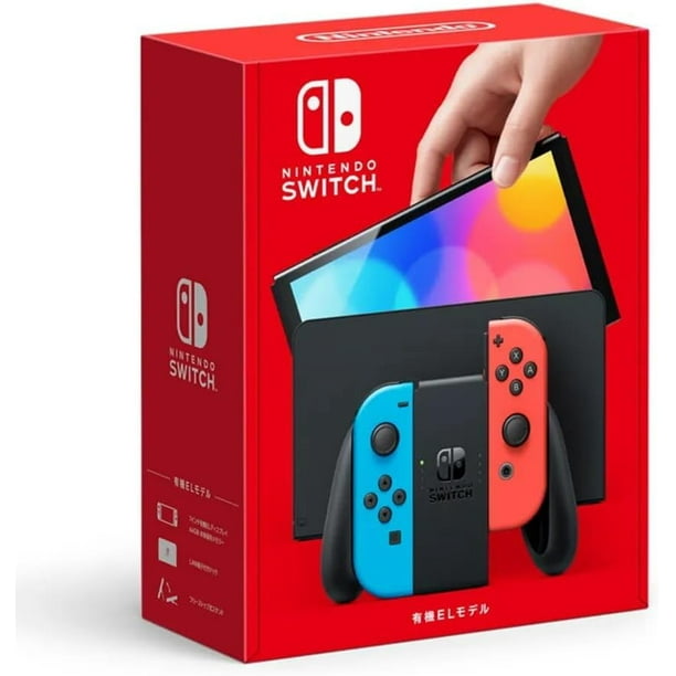 Nintendo Switch Console - OLED Model with Neon Blue and Red