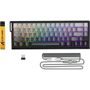 ATTACK SHARK X68PRO HE Rapid Trigger Gaming Keyboard with Coiled Cable - 8KHz Polling Rate, Actuation Point Adjustable, Magnetic Switches, PBT Keycaps, RGB Backlight for PC/Mac