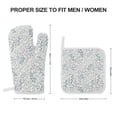 thumbnail image 2 of Isolated Gray-blue Branches Hand Drawn Leaves Oven Gloves And Pots Stand Set Oven Gloves And Pot Racks Pot Racks And Oven Gloves Set, 2 of 9