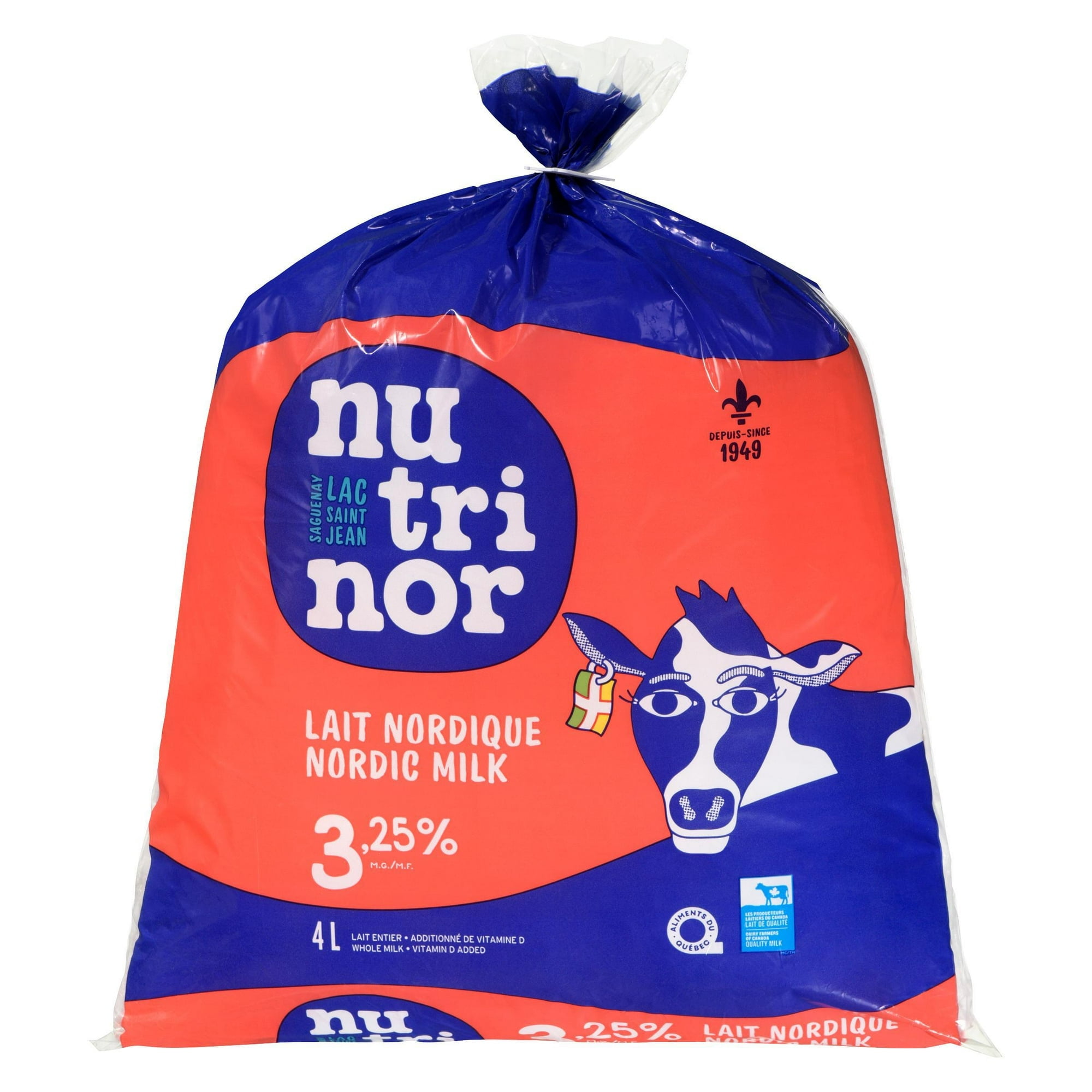 4L Lait nordique 3.25% Nutrinor 4L Lait entier